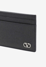 VLogo Grained Leather Cardholder
