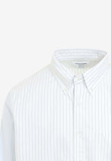 Pinstripe Long-Sleeved Poplin Shirt