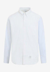 Pinstripe Long-Sleeved Poplin Shirt