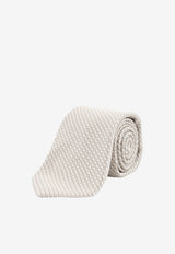 Kiton Ciro Paone Micro-Patterned Silk Tie Cream UCRVKRC07L6301_MULTI_42176921
