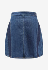 Givenchy Cocoon Mini Denim Skirt Blue BW413R517B420_Medium Blue_66335820