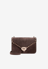 Small Rockstud Suede Crossbody Bag