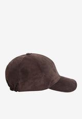 VLogo Suede Baseball Cap