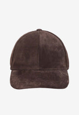 VLogo Suede Baseball Cap