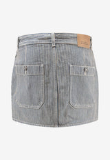 Isabel Marant Etoile Estera Striped Mini Skirt Blue JU0506FAD3H02EBUWE_BLUEWHITE_70014438