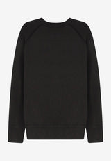 Isabel Marant Etoile Milly NY Flocked Logo Sweatshirt Black SW0160FAA1M07E02FK_FADED BLACK_70014477