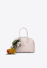 Self-Portrait Mini Bowling Bag in Lizard-Embossed Leather Pink PF26-316ALE/T_SELF-P