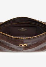 Valentino Panthea Suede and Leather Shoulder Bag Brown 9W2B0S99DEDRE6_EBONYBROW_70014536