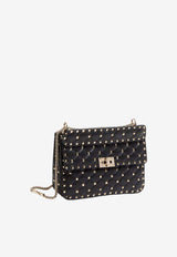 Valentino Rockstud Spike Leather Crossbody Bag Black 9W2B0122NAP0NO_Black_70013703