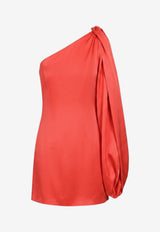 Stella McCartney One-Shoulder Satin Mini Dress Red 6A07063FU3026453_TOMATO_70014722