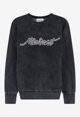 Isabel Marant Etoile Rise Embroidered Logo Faded Sweatshirt Black SW0061FAD3M04E02FK_FADED BLACK_70013800