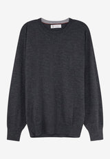 Brunello Cucinelli Cashmere Knit Sweater Gray M2300100C055A_ANTRACITEGRIGIOCHIARO_70014826