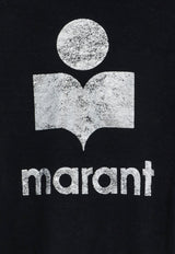 Isabel Marant Etoile Klowia Long-Sleeved Logo T-shirt Black TS0005FAA1N10E01BK_BLACK_70013988