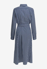 Polo Ralph Lauren Striped Midi Shirt Dress Blue 211891430001BRIGHT NAVY/WHITE_bb7d19c0-d015-4720-9629-3ae8e0b652e8
