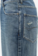 Balenciaga Distressed Baggy Jeans Blue 745213TDW145002_DARKBLUE_70149660