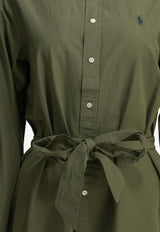 Polo Ralph Lauren Linen-Blend Midi Shirt Dress Green 211A96346001SUPPLY OLIVE_e6c5b0a2-62a7-43eb-a56e-8f500830f41a