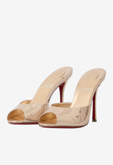 Christian Louboutin Me Dolly 100 Laminated Leather Mules Rose Gold 3260151-F608-LECHE