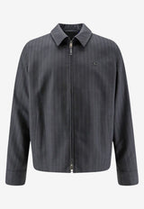 Burberry EKD Pinstripe Zip Jacket Gray 8125777C6179_IRON GREY STRIPE_70014224