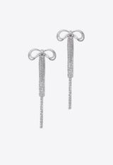 Self-Portrait Double Bow Drop Earrings Silver PF26-606EPR/T_SELF-SL