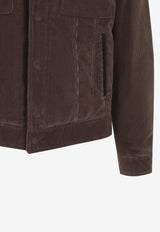 Shearling Collar Corduroy Trucker Jacket