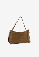 Alaïa Le Click Pocket 35 Nubuck Leather Shoulder Bag Khaki AA1L2038CA214A47_VERTKAKI_70150758