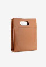 Loro Piana Just Bag Leather Handbag Brown FAR132620EM_TART_60004318