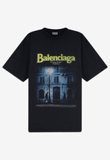 Balenciaga The Address Oversized Faded T-shirt Black 764235TUVO61041_BLACK_70166720
