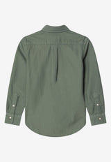Polo Ralph Lauren Kids Boys Logo Oxford Shirt Green 323858909501CO/T_POLOR-CG