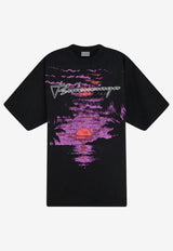 Balenciaga Dream Print T-shirt Black A00497TUVO91000_BLACK_70166738