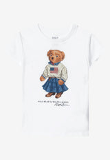 Polo Ralph Lauren Kids Girls Polo Bear T-shirt White 312A98403001CO/T_POLOR-WHT