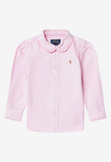 Polo Ralph Lauren Kids Girls Embroidered Ruffled Shirt Pink 312929954002CO/T_POLOR-BP
