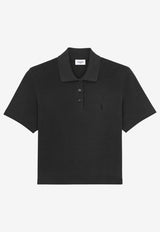 Saint Laurent Cassandre Polo T-shirt Black A003I4Y38EK1000_NOIR_70166824
