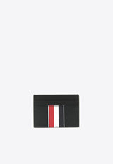 Thom Browne Pebble Grain RWB Stripe Double Sided Cardholder Black UAW090A00198_001