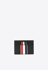 Thom Browne Pebble Grain RWB Stripe Double Sided Cardholder Black UAW090A00198_001