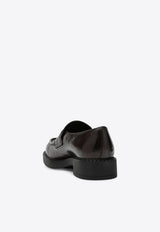 Prada Triangle Logo Leather Loafers Brown 2DE127G0003ZPQ/T_PRADA-F0562