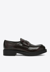Prada Triangle Logo Leather Loafers Brown 2DE127G0003ZPQ/T_PRADA-F0562
