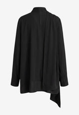 Toteme Draped Blouse with Scarf Black 263WRT0760FB0670001_BLACK_70027333