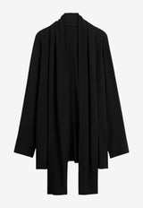 Toteme Draped Blouse with Scarf Black 263WRT0760FB0670001_BLACK_70027333