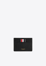 Thom Browne Grained Leather Cardholder with RNB Bow Black UAW080A00198_001