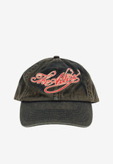 The Attico Logo Baseball Cap Black 261WAC00041CCC131TA121_Blackwhite_70166724