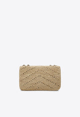 Saint Laurent Small Loulou Crochet Raffia Shoulder Bag Beige 868579GAAFY/S_YSL-2791