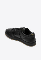 Prada Downtown Low-Top Leather Sneakers Black 2EE364D001038/T_PRADA-F0633