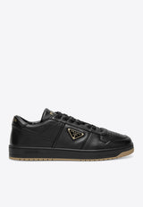 Prada Downtown Low-Top Leather Sneakers Black 2EE364D001038/T_PRADA-F0633