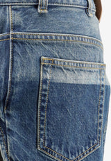 The Attico Logo Patch Mini Denim Skirt Blue 261WCR00164DDD120SD257_deepblue_70166726