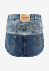 The Attico Logo Patch Mini Denim Skirt Blue 261WCR00164DDD120SD257_deepblue_70166726
