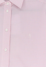 The Attico Long-Sleeved Checked Shirt Pink 261WCH00014CCC148AA460_WhitePink_70166736