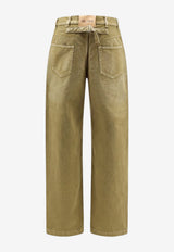 The Attico Barrel-Leg Faded Denim Pants Green 261WCP00321DDD121AA156_grrenbrush_70166767