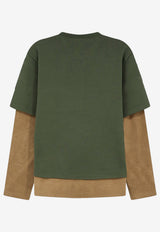 The Attico Embroidered Logo Layered Sweatshirt Green 261WCF00028JJF007AA724_forestgreen_70166769