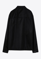 Prada Triangle Logo Long-Sleeved Shirt Black SC514OOO1WQ8/T_PRADA-F0002