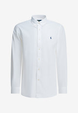 Polo Ralph Lauren Custom-Fit Buttoned Shirt White 710928255002WHITE_51e66a0b-60ba-4684-a14f-ece5b5b8c363